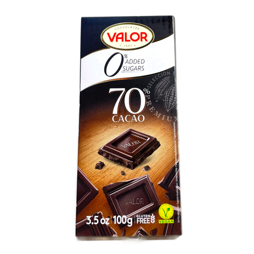 شکلات تابلت 70% تلخ بدون شکر والور