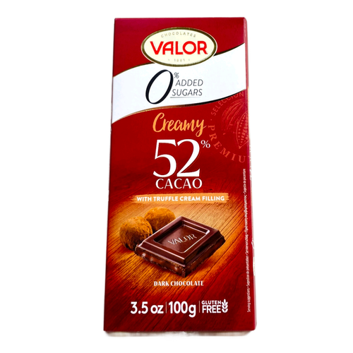 شکلات تابلت 52% تلخ بدون شکر والور