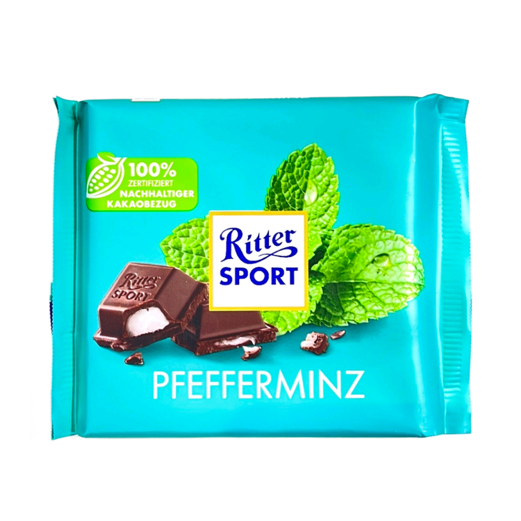 شکلات ریتر اسپرت با کرم نعنا | Ritter Sport Peppermint
