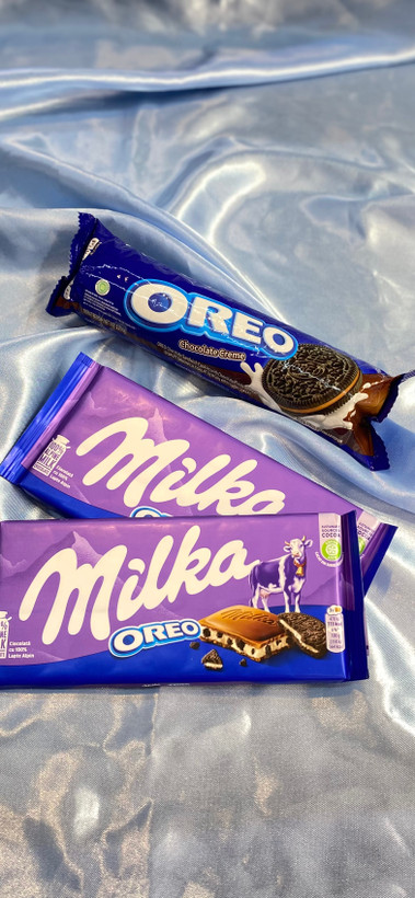 شکلات تبلتی میلکا با تکه های بیسکوییت اورئو