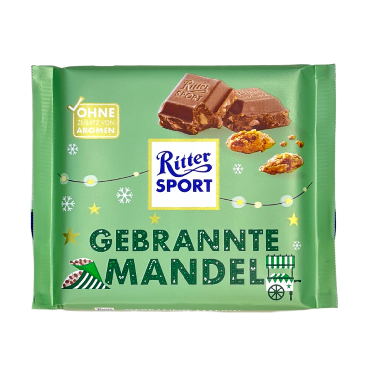 خرید شکلات تابلتی بادام سوخته ریتر اسپورت 100 گرم