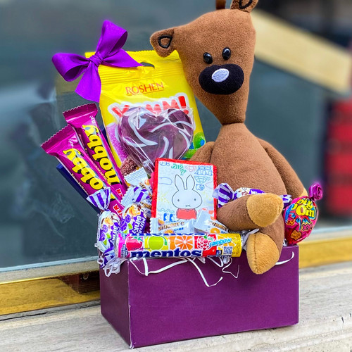 خرید باکس شکلات با عروسک تدی