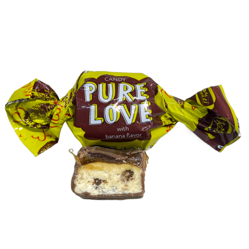 خرید شکلات با کرم کارامل و موز پیور لاو کنتی