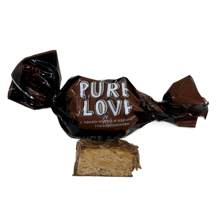 خرید شکلات با کرم کارامل و کاکائو تلخ و نوقا پیور لاو کنتی