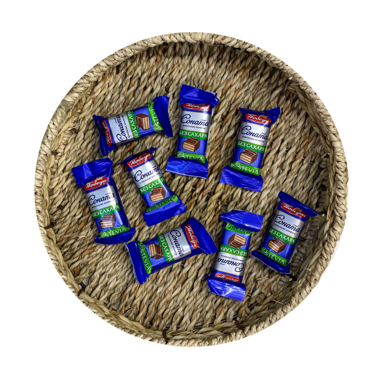 خرید ویفر شکلاتی شیرین شده با استویا