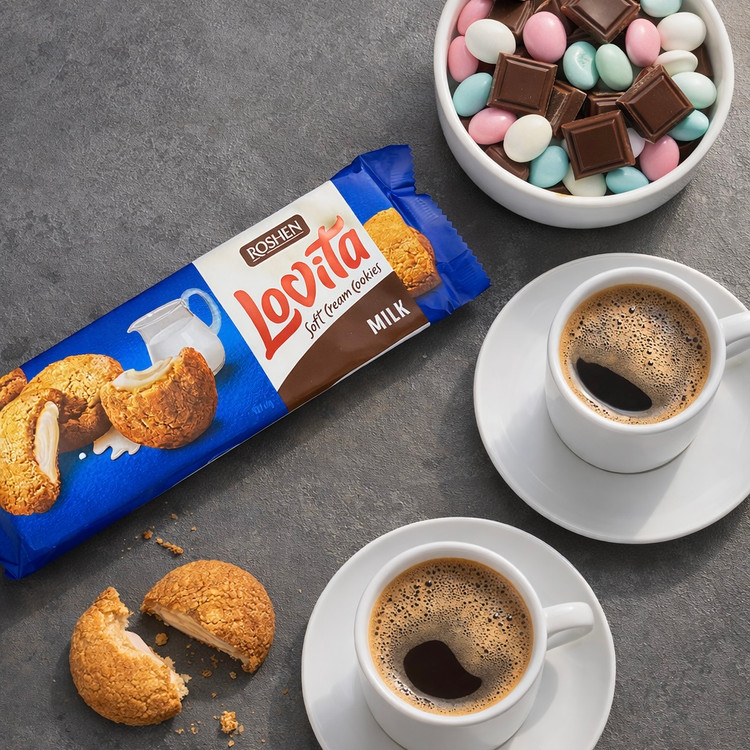 کوکی با کرم شیر مناسب عصرانه