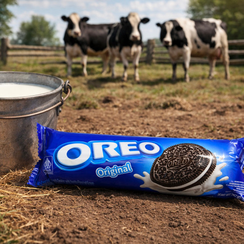 بیسکویت با کرم شیر اورئو