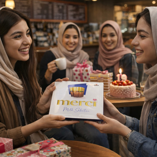 خرید آنلاین شکلات مرسی خارجی رنگ آبی مناسب هدیه