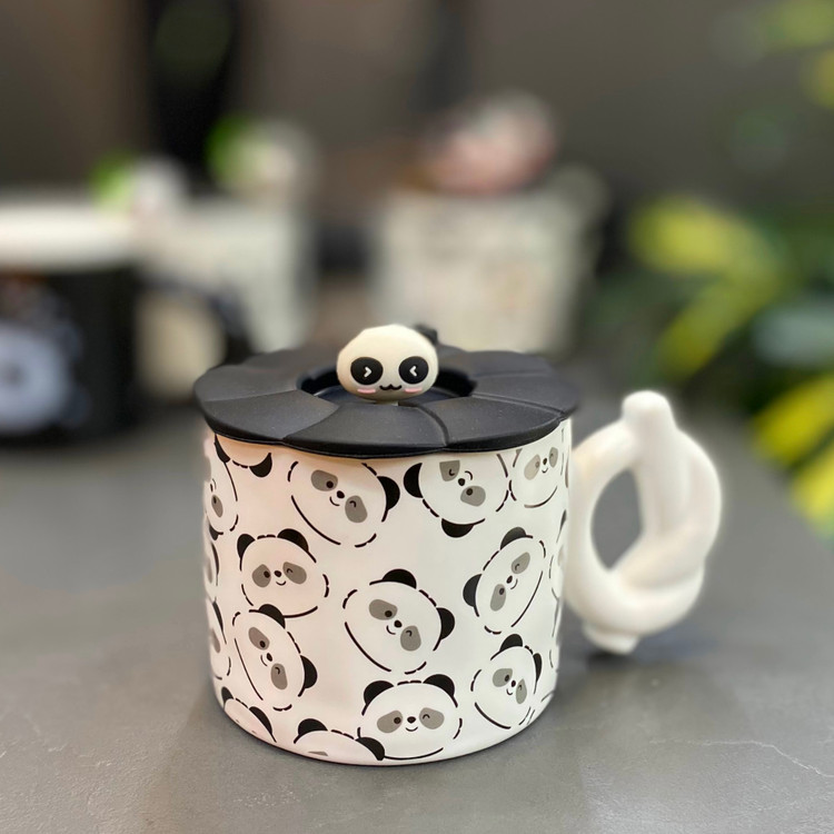 ماگ سرامیکی پاندا با رنگ سفید مناسب هدیه، کادو تولد